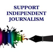 graphic - fountain pen with abstract rainbow colored ink flowing from the nib